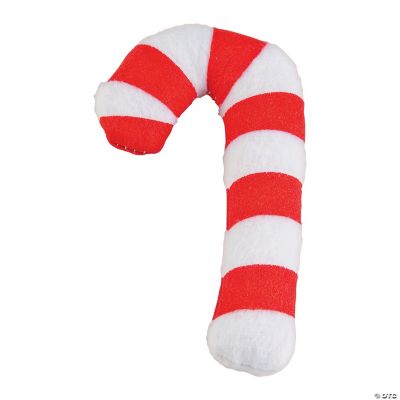 plush candy cane dog toy