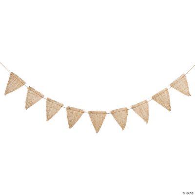 Small Triangle Pennant Burlap Garland Oriental Trading
