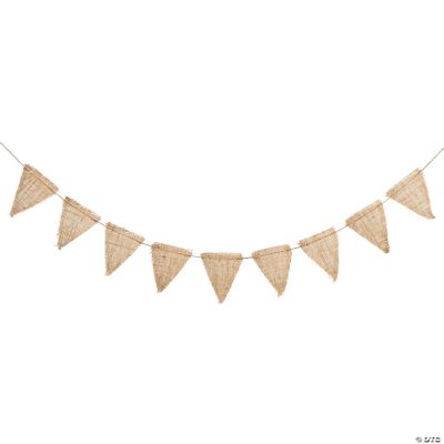 Small Triangle Pennant Burlap Garland | Oriental Trading