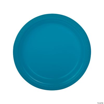 Turquoise Plastic Dinner Plates 20 Ct. Discontinued