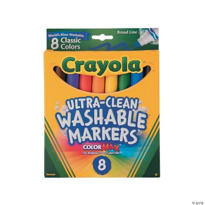 8-Color Crayola® Ultra-Clean Broad Line Washable Markers