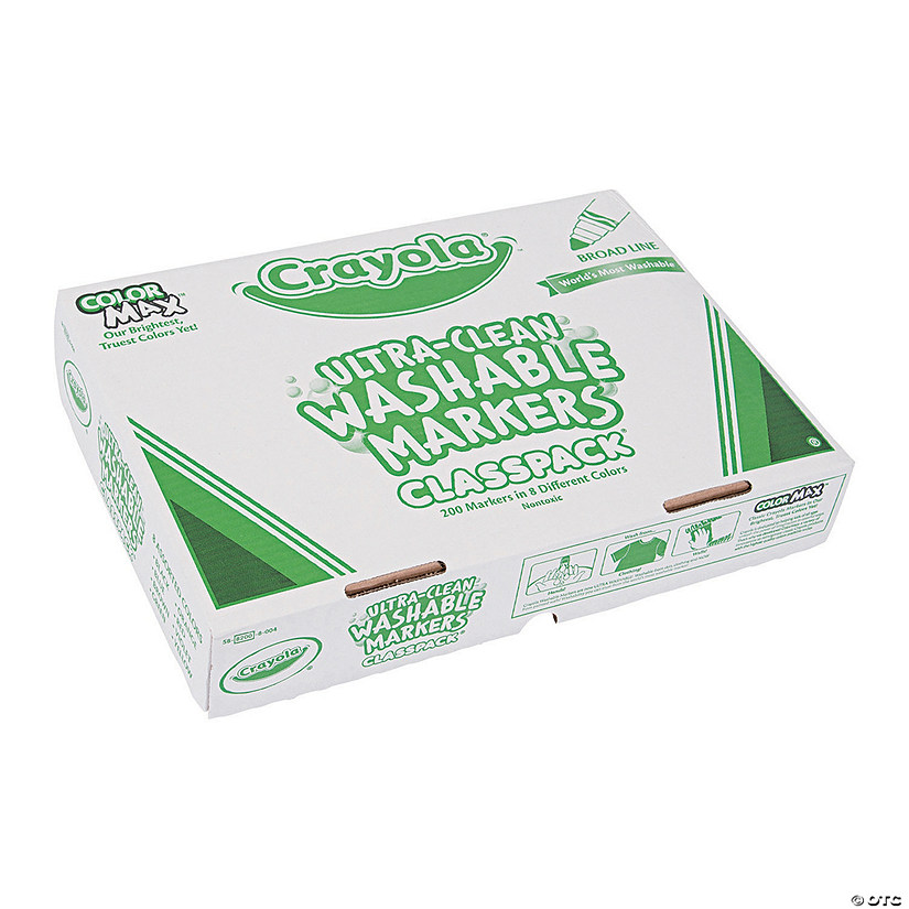 Bulk 200 Pc. 8-Color Crayola® Ultra-Clean Washable Marker Classpack®