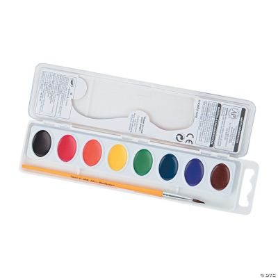 12-color Solid Watercolor Paint Set For Kids, Washable, Incl