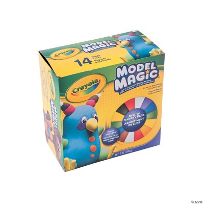  Crayola Model Magic Non-Toxic Modeling Dough Set, 3  Oz, White, Set Of 6 : Learning: Supplies