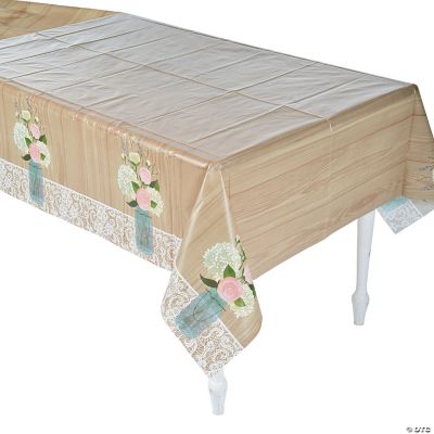 Rustic Wedding Plastic Tablecloth Oriental Trading