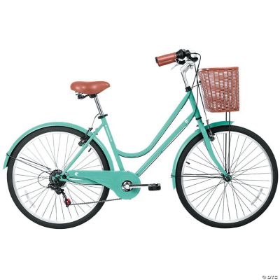 Women's 6-Speed Urban Hybrid Commuter Bicycle: Retro Green | MindWare