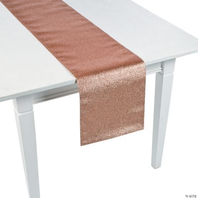 Rose Gold Glitter Table Runner Oriental Trading