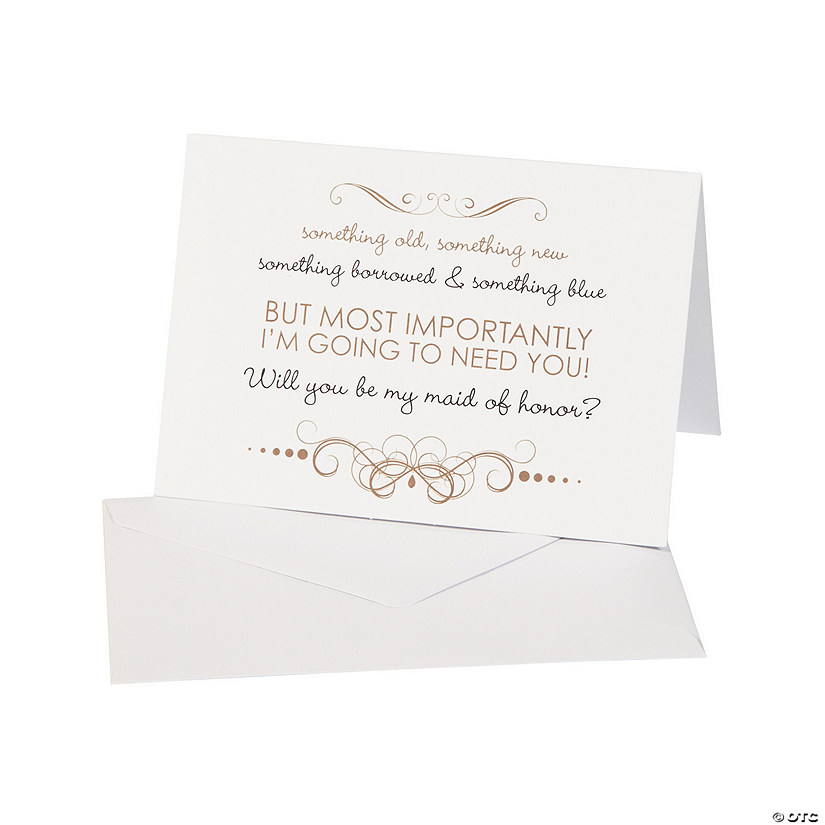 Will You Be My Bridesmaid Card Bridesmaid Proposal Bride Wedding Envelopes Set 5 