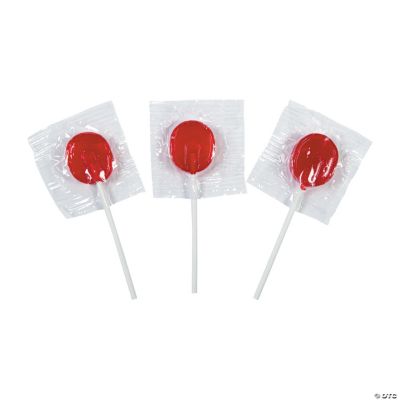 Round Red Lollipops