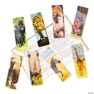 Laminated Safari Animal Bookmarks Oriental Trading