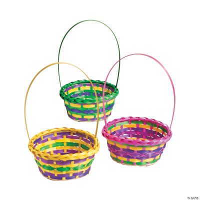 Round Multicolor Easter Baskets Discontinued