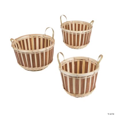 Bamboo Bushel Basket Set Oriental Trading