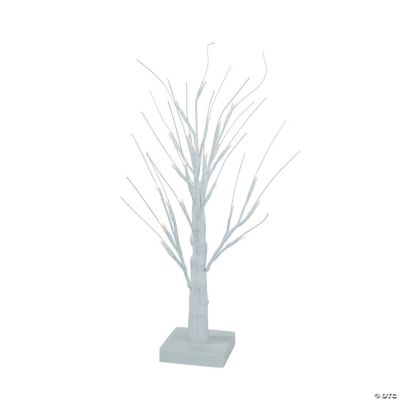 White Lighted Plastic Tree 19In 1 Piece eBay