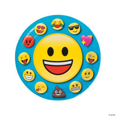 Emoji smiley faces sticker sheet metallic (46 pcs)