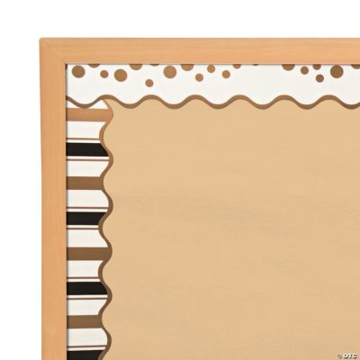 DoubleSided Bulletin Board Borders Scalloped Edge Gold Coins