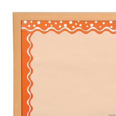 Doubled-Sided Bulletin Board Borders Scalloped Edge Happy Tangerine ...