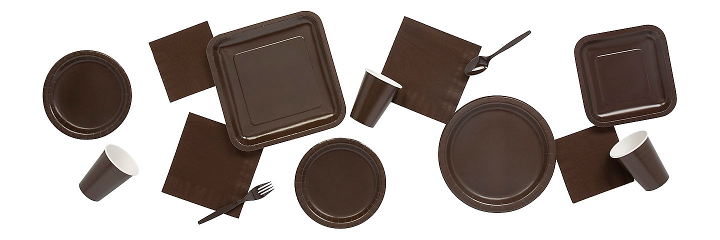Solid Color Chocolate Brown Tableware
