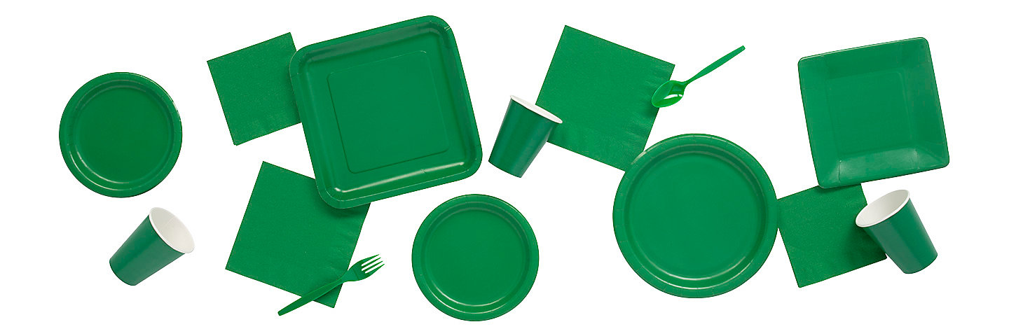 Solid Color Green Tableware