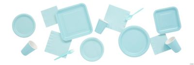 Solid Color Light Blue Tableware