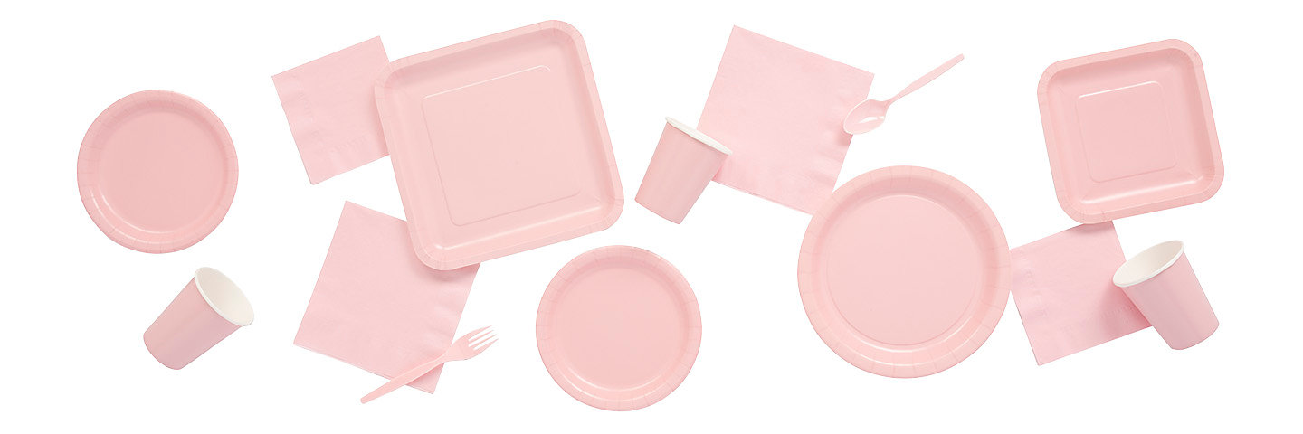 Solid Color Light Pink Tableware