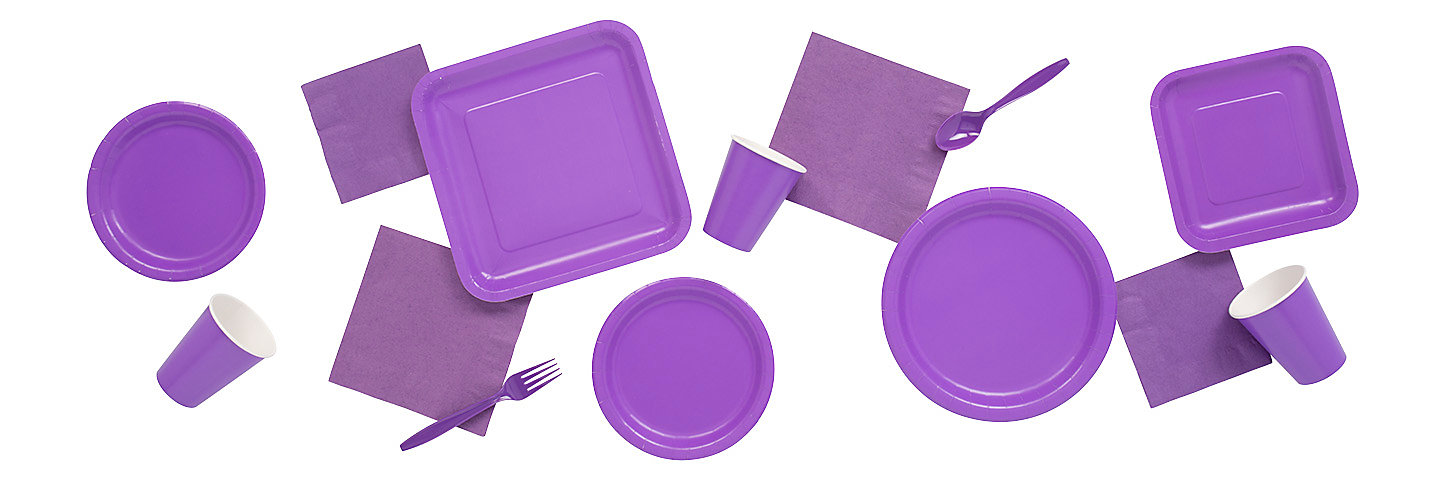 Solid Color Purple Tableware