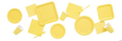 Solid Color Yellow Tableware