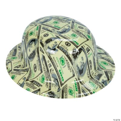 Money Print Derby Hats Oriental Trading