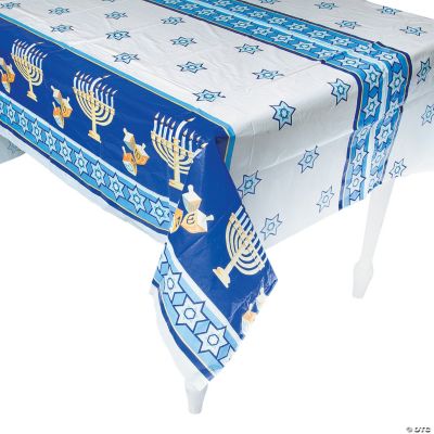 Happy Hanukkah Plastic Tablecloth Discontinued