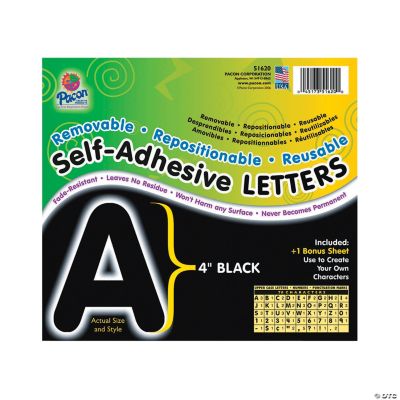 Pacon® Black Self-Adhesive Letters