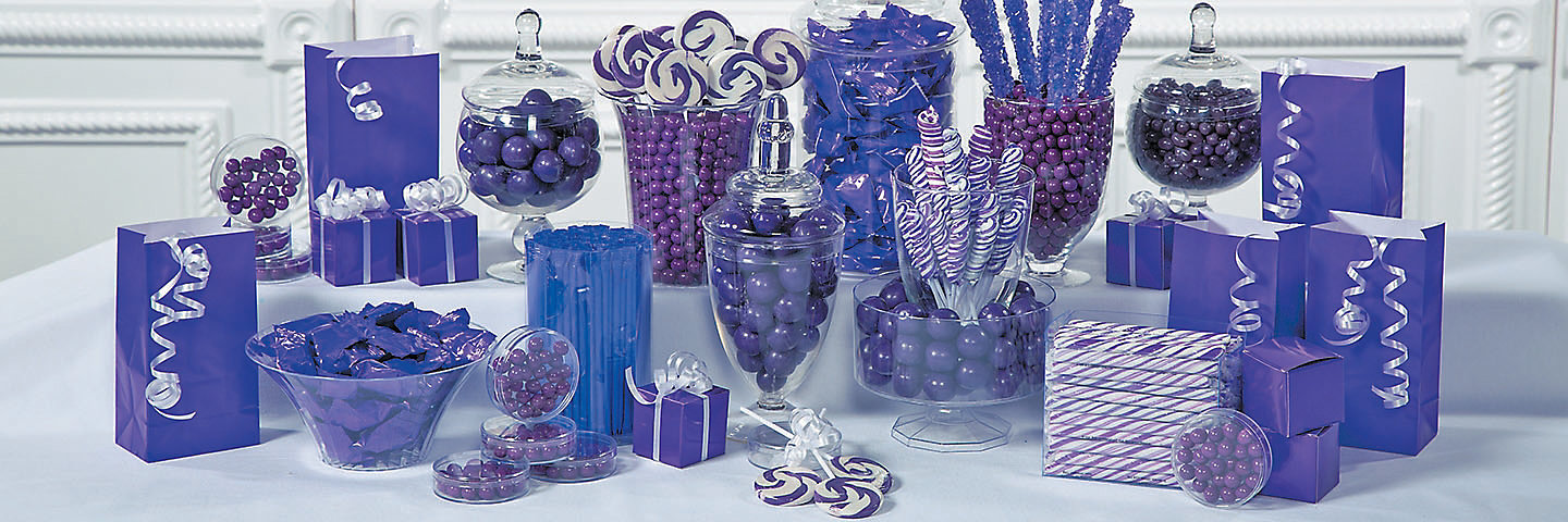 Purple Candy Buffet Supplies