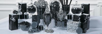 Black & Silver Birthday Candy Table  Sweet Jonesin Candy Buffets & Designs