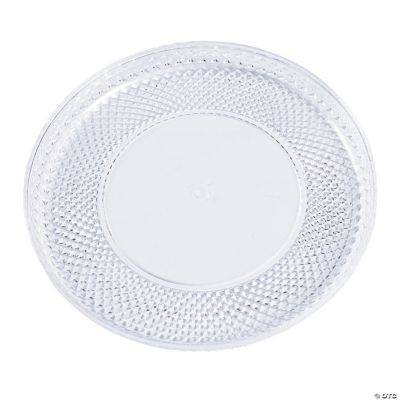 48 Pieces Round Clear Plastic Trays Heavy Duty Plastic Serving Tray -  Serving Trays - at 