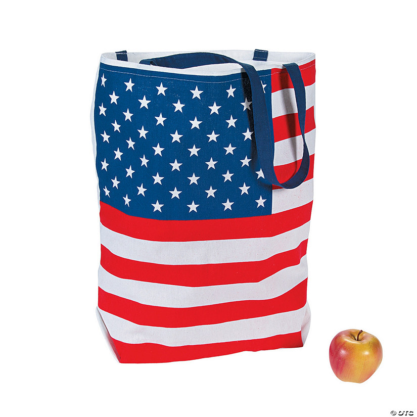 New Reusable Shopping Bag Golden Retriever American Flag Homegood Patriotic Tote