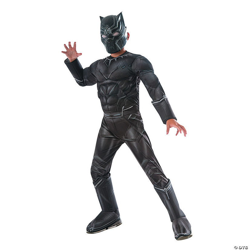 Black Panther Child Battle Suit Muscle Costume 