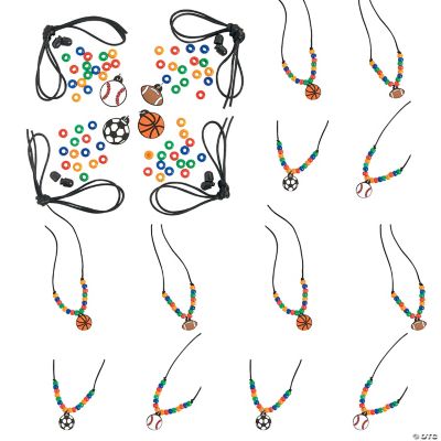 Sports Necklace Craft Kit Makes 12 Oriental Trading