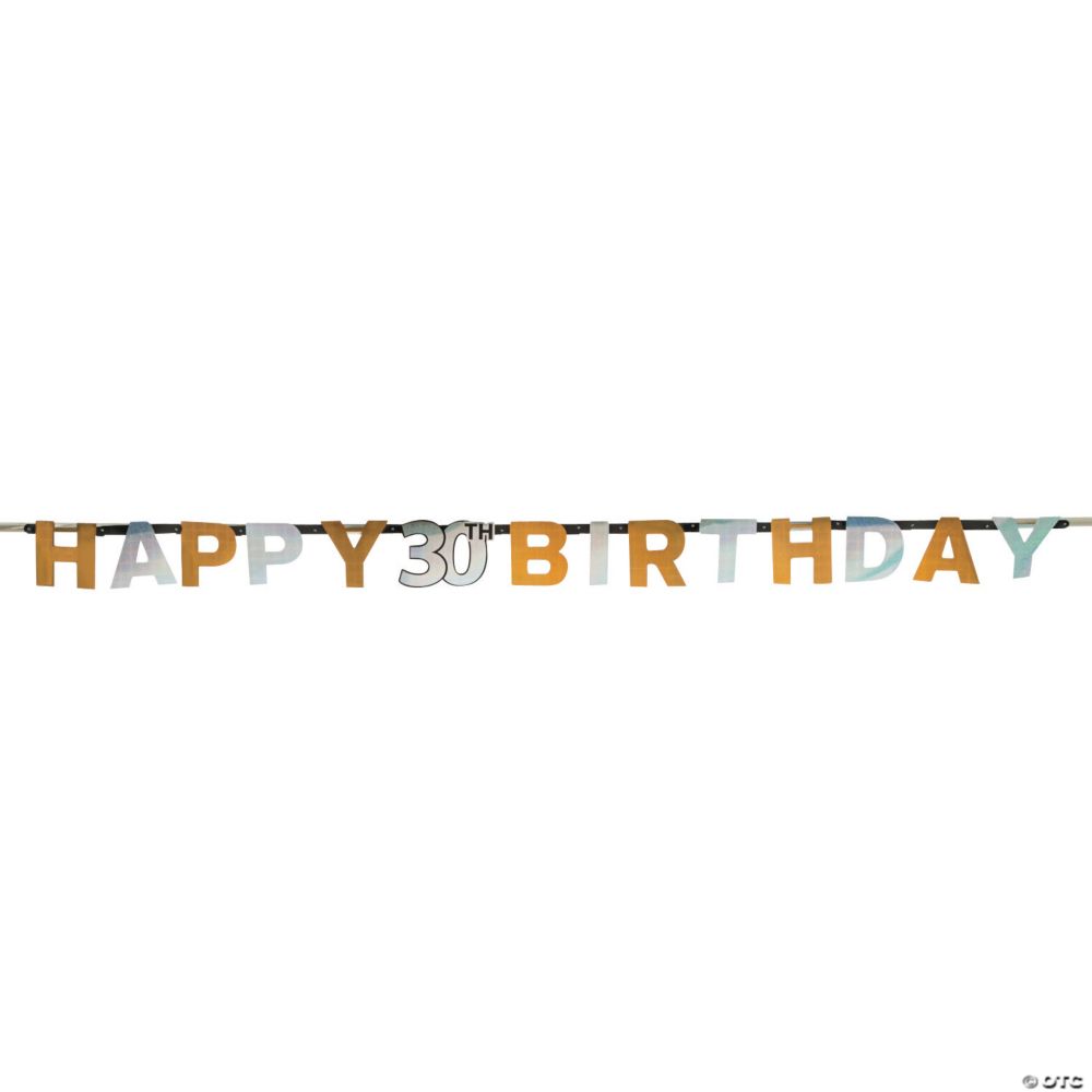 30th Sparkling Celebration Cardboard Jointed Banner