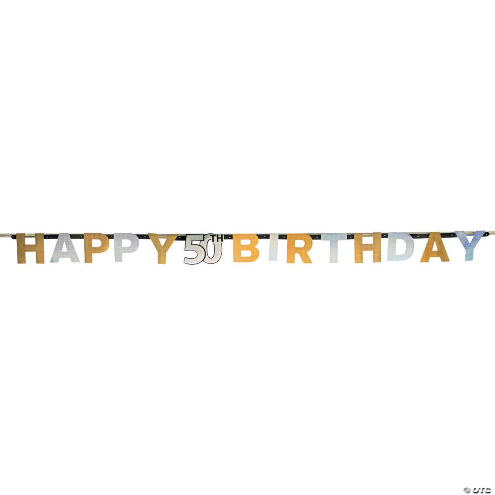 50th Sparkling Celebration Cardboard Jointed Banner