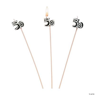 50th Birthday Celebration Candles Oriental Trading