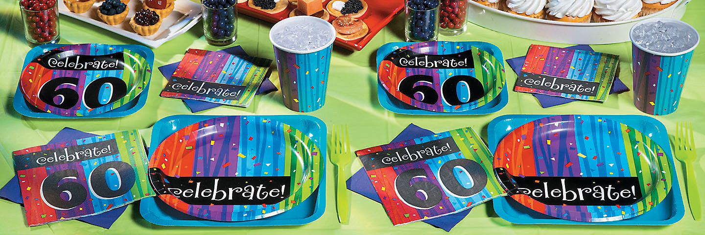 60th Birthday Milestone Celebration Party Supplies