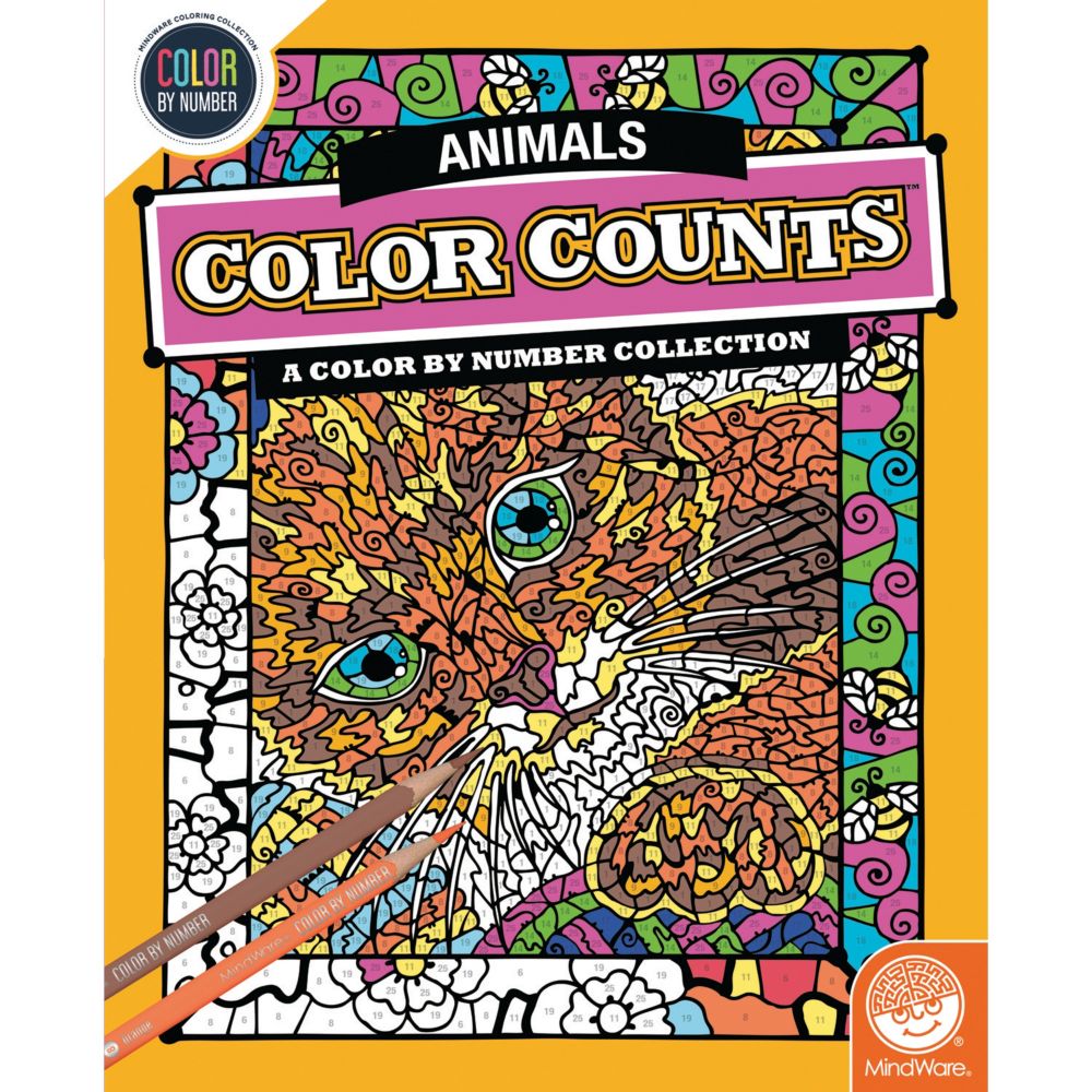 Color Counts Animals Coloring Book From MindWare