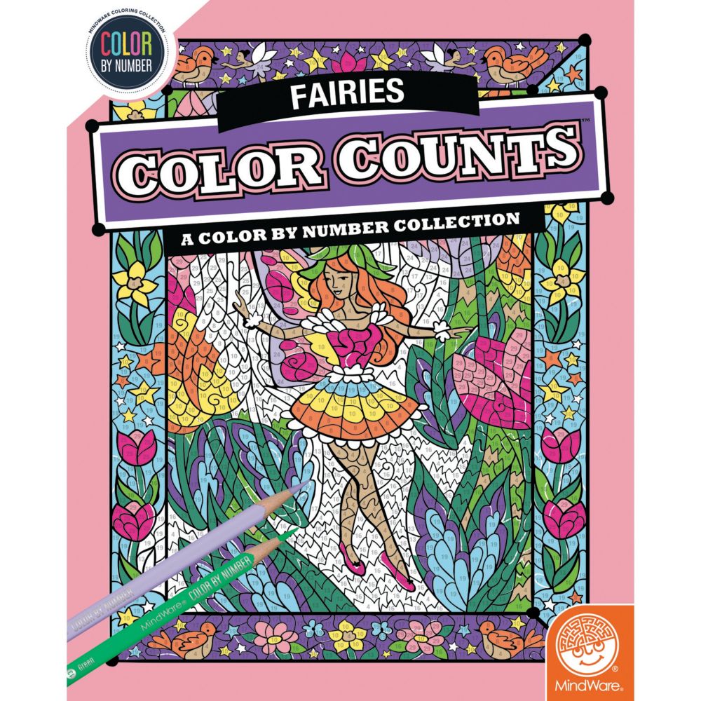 Color Counts Fairies Coloring Book From MindWare