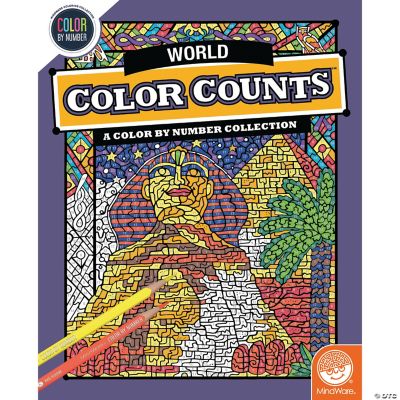 Color by Number Color Counts - Travel the World