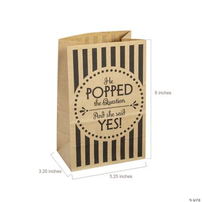 Medium Wedding Popcorn Kraft Paper Treat Bags Party Supplies 12