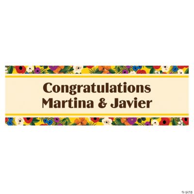 Cuban Wedding Shower Custom Banner Small Oriental Trading