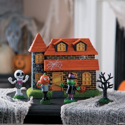 Tabletop Haunted House Scene Halloween Decoration Discontinued