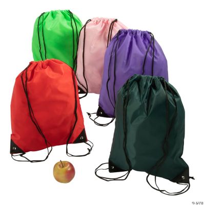 Large Drawstring Bag Color Assortment Oriental Trading