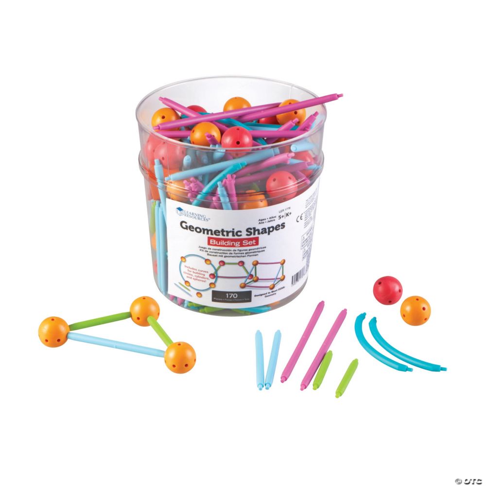 170 Pc 6" Learning Resources® Geometric Shapes Building Set
