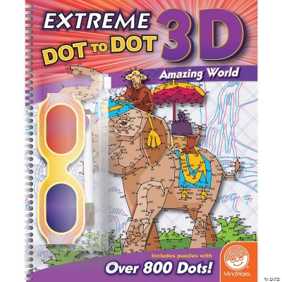 MindWare Extreme Dot To Dot: World Of Dots: Set Of 4 With Free Markers -  Brainteasers