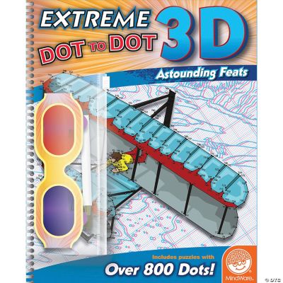 Item Bundle: Mindware 56201W Extreme Dot to Dot 3D Amazing World and  56146W Extreme Dot to Dot R