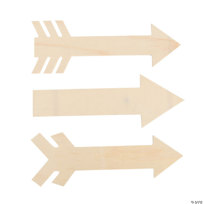Diy Unfinished Wood Arrows 6 Pc, Wooden Arrow Signs Diy